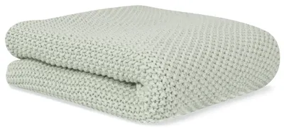 Pătură tricotată Bonjourbebe - Organic menta, 70x90 cm