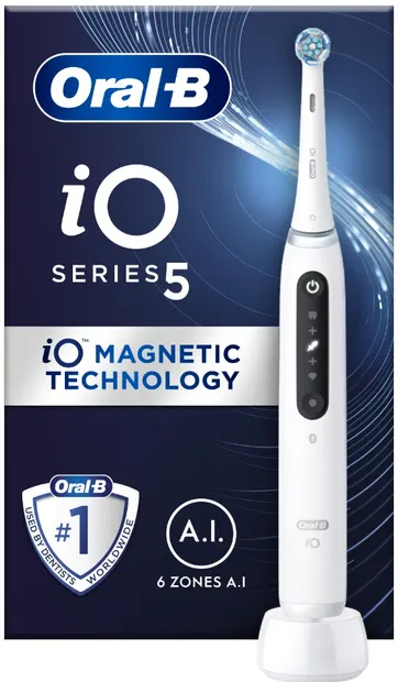 Periuță de dinți electrică Oral-B - iO S5 + TC, 1 capăt, alb