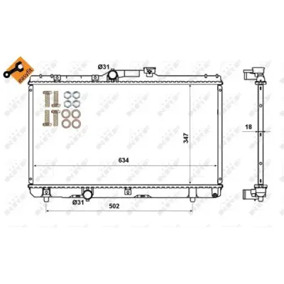 Radiator, racire motor NRF 507594