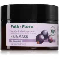 Folk & Flora Keratin & Black Currant masca de par regeneratoare 200 ml