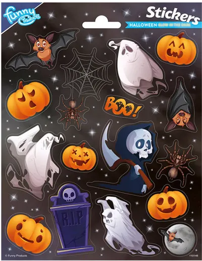 Stickere fosforescente Totum - Halloween, 15 buc