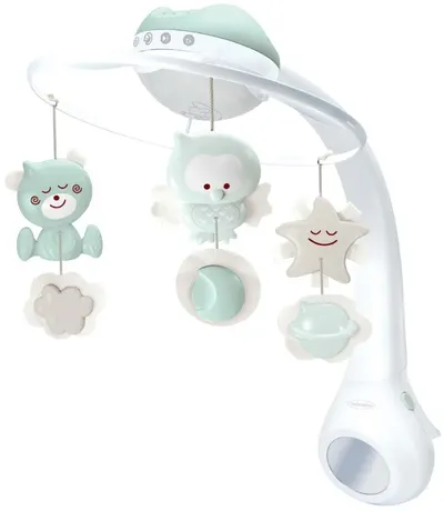Carusel muzical Infantino 3 în 1 cu proiector - Verde deschis