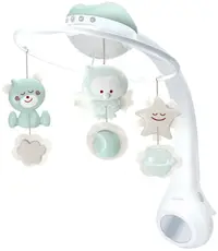 Carusel muzical Infantino 3 în 1 cu proiector - Verde deschis