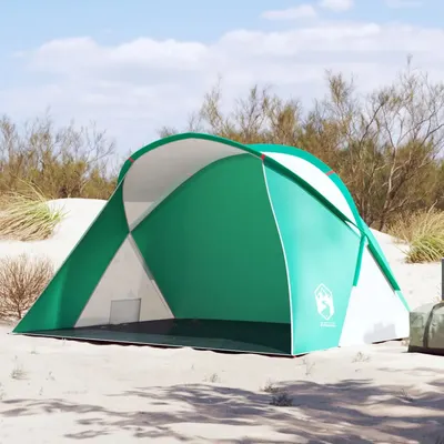 Gossi cort de plaja 2 persoane pop-up, verde marin, impermeabil