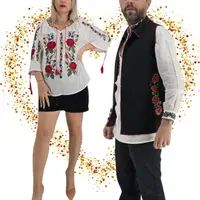 Set Cuplu 627 Vesta cu Broderie si Ie traditionala cu broderie