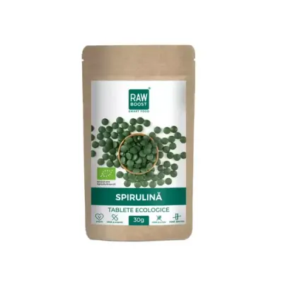 Spirulină Tablete ECO - Antioxidant, Imunizant, Antiinflamator | Rawboost