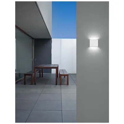 Aplica SOHO Nisipiu Alb Aluminiu Sticla Diffuser LED 2x3 Wat 480Lm 3000K, 220-240 Volt 50Hz Beam 2x60 degrees -IP54
