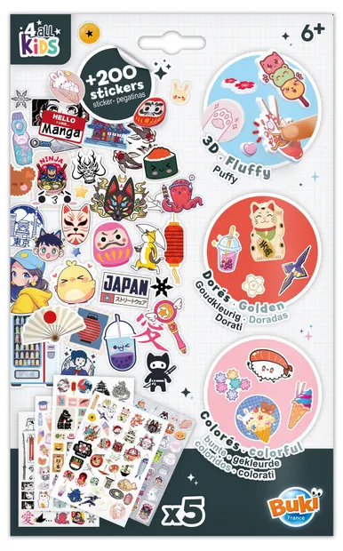 Set de stickere Buki France - Manga, peste 200 de bucăți