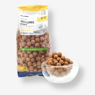 Boilies Pescuit la Crap Wellmix Instant 15mm 1kg Strawbanana
