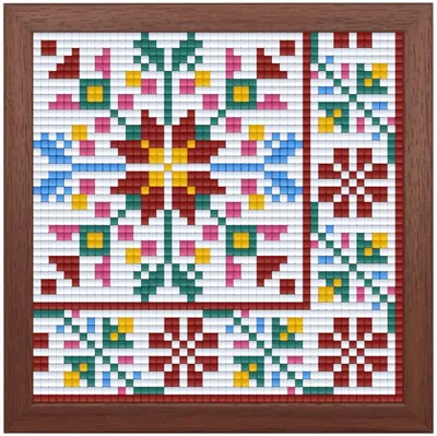 Set creativ cu cadru și pixeli Bright Toys - Broderie bulgară, motive Kyustendil, Pixel Classic