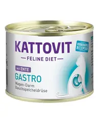 KATTOVIT Feline Diet Gastro Duck hrana pisici cu afectiuni gastrointestinale, cu rata 185 g