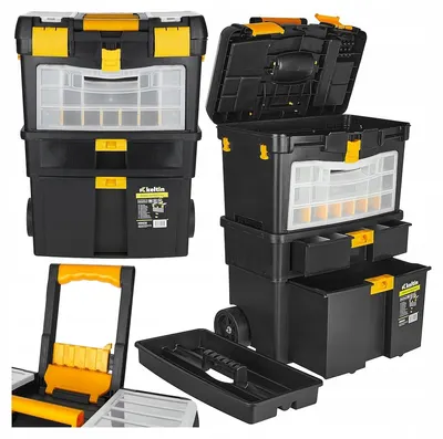 Geantă pentru unelte cu organizator Geko - Keltin K00620, cu roți, 46 x 26 x 62 cm