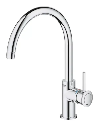Baterie bucatarie Grohe BauClassic 30577000, inalta, tip C, monocomanda, Crom