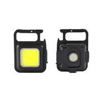 Mini lanterna multifunctionala tip breloc, LED COB 5W, 500mAh, 6000K, 4 moduri iluminare, carabina
