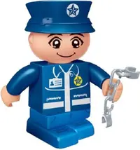 Jucărie BanBao - Mini figurină de polițist, 10 cm