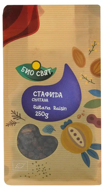 Stafide bio Sultana, 250 g, Biosvyat