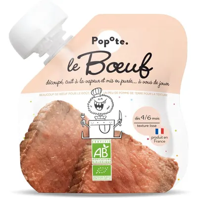 Piure cu 51% Carne de Vita pentru Copi +4-6 Luni Ecologic/Bio 60g