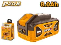 Acumulator INGCO FBLI2108, 20V, Li-Ion, 8Ah, indicator LED nivel baterie, compatibil platforma P20S, pentru scule electrice INGCO
