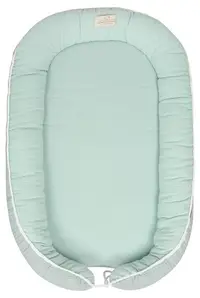 Cuib dublu pentru bebeluși Baby Matex - Prestige Muslin, verde deschis