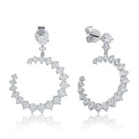 Cercei din aur alb cu diamante de 3.46ct