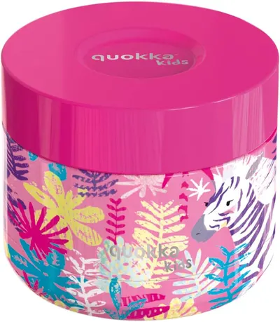 Borcan termic pentru mâncare Quokka Kids - Whim, Zebras, 360 ml