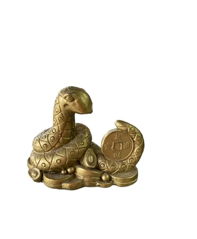 Decoratiune Feng Shui Engros, Sarpe cu ban 8 x 9 cm ,model T202