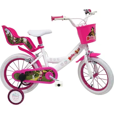 Bicicletă copii Denver Masha and the bear 16 inch alb