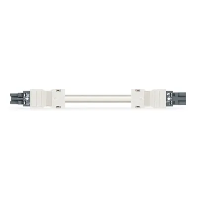 pre-assembled interconnecting cable; Eca; Socket/plug; 2-pole; Cod. L; H05VV-F 2 x 1.5 mm²; 2 m; 1,50 mm²; dark gray