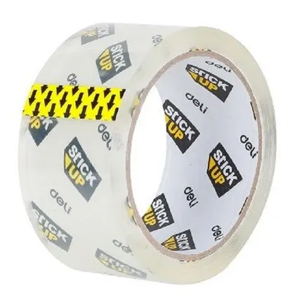 Bandă de ambalaj Deli Stick Up - EA318, 48 mm x 55 m, transparentă