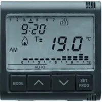 Termostat crono - 230V ac 50/60Hz - 2 MODULES - SYSTEM BLACK