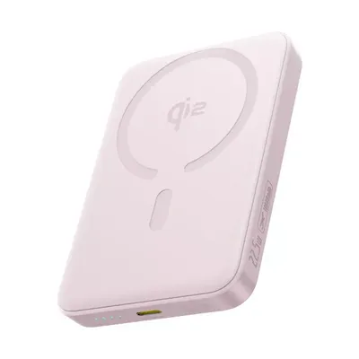 Baterie Externa Wireless Baseus Enerfill FM12, 10000mAh, 22.5W, PD + FQI, 1 x QI - 1 x USB-C, Roz E0028502