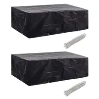 Gossi huse mobilier gradina 2 buc. 300x140cm set poliratan 10 ocheti