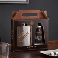 Set cadou pentru bărbați, MEN'S COLLECTION, Accentra, gel de duș și sticluță de buzunar din oțel inoxidabil