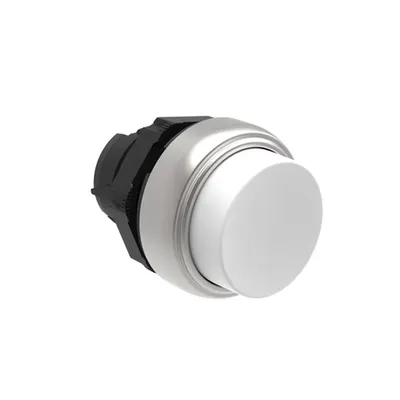 Push-Push Button Actuator Ø22mm Platinum Series, Extended. Push On-Push Off, White