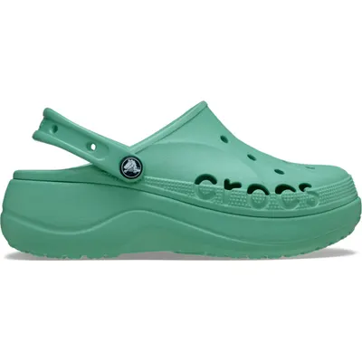 Saboți Crocs Baya Platform Clog Verde - Jade Stone