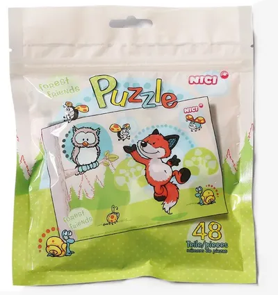 Puzzle pentru copii NICI din 48 de piese - Prietenii din padurea