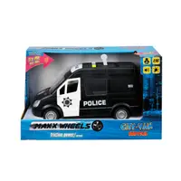 Masina de politie cu lumini si sunete Maxx Wheels, 1:16, Negru