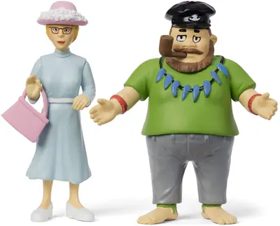 Set figurine Pippi - Domnisoara Prisellius si tatal Ephraim Longstocking