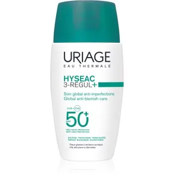 Uriage Hyseac 3-Regul+ Global Anti-Blemish Care SPF50+ cremă de zi pentru ten gras SPF 50+