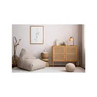 Veioza INTRA Natural Bamboo & Negru Metal LED E27 1x12 Wat 230 Volt IP20 Fara bec Intrerupator On/Off
