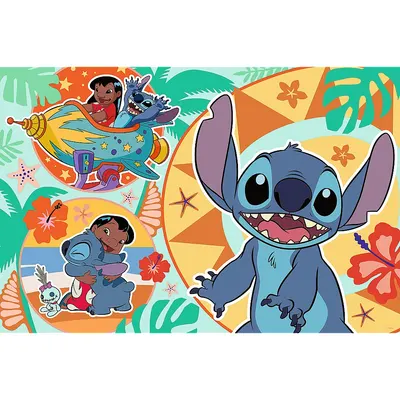 Puzzle 24 piese - Maxi - Lilo & Stitch - Ziua vesela a lui Lilo si Stitch