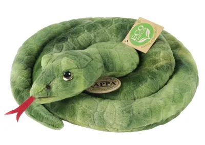 Jucărie de plus Rappa Eco Friends - Şarpe, 90 cm, verde