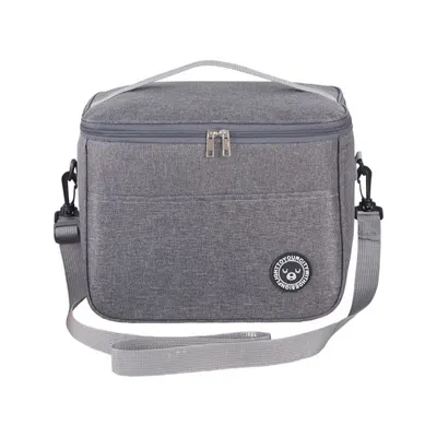 Geantă termică pentru transportul alimentelor, LUNCH BOX, 29x20x21 cm, gri