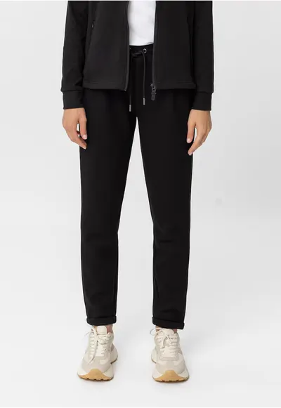 Pantaloni de trening cu snur - Regular Fit - N-Infini - negru - Negru