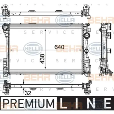 Radiator, racire motor HELLA 8MK 376 780-691