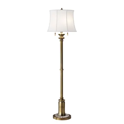 Lampa de podea Stateroom 2 Light Floor Lamp – Bali Brass