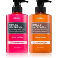 KUNDAL Honey & Macadamia Baby Powder set pentru corp