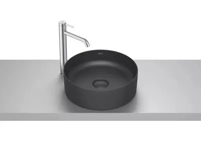 Lavoar Roca Terra A32787N080, montare pe blat, 39 cm, FineCeramic, mat, Negru