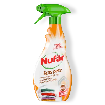 Nufăr Scos Pete, Soluție Fără Clor Pentru Țesături Albe și Colorate, 500 Ml