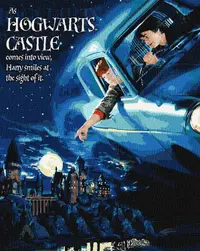 Set pentru desen după numere Ideyka Harry Potter - Car Flight, 40 x 50 cm